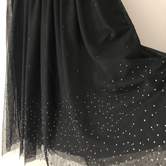 ❌SOLD❌Tulle Ballet Skirt / Black w/ Rhinestones - Picture 4 of 10
